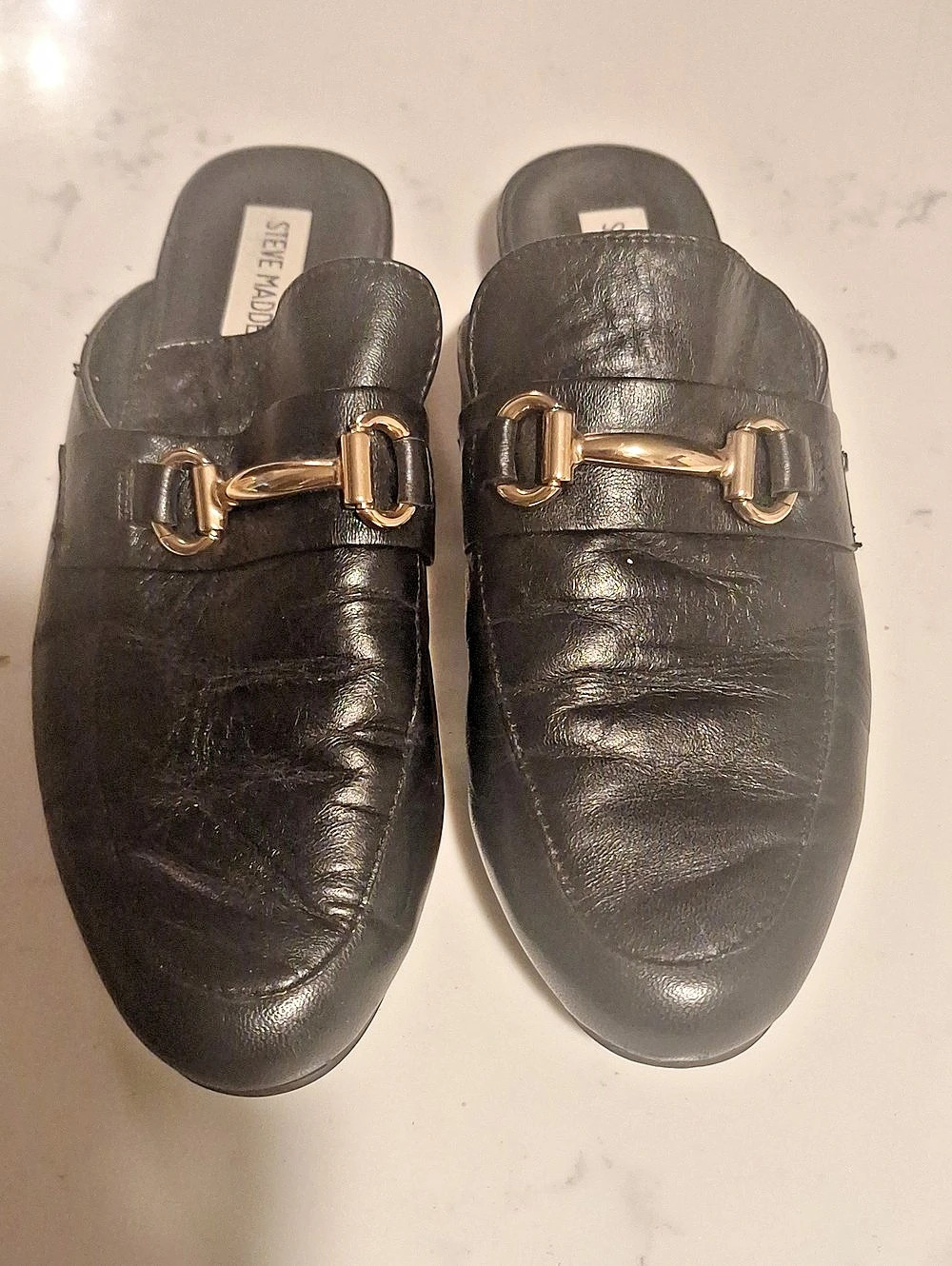 Steve Madden KANDI Leather Mules Black US 8.5M